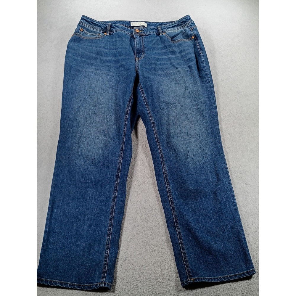 Est. 1946 Women Jeans 18W Blue Hi-Rise Medium Wash Straight Leg